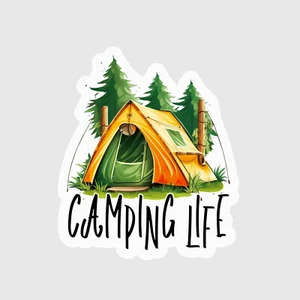 Camping Life Decal for Car Truck Window Bumper Graphic Nature Forest Sticker - Bild 1 von 12