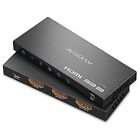 HDMI Splitter 1 in 2 Out 4K 60Hz 4:4:4, HDMI 2 Port Splitter with Copy, Downs...