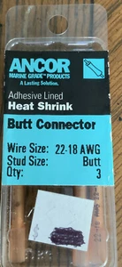 Ancor 309003 22-18 AWG Heat Shrink Butt Connectors - 3 Pack - Picture 1 of 4