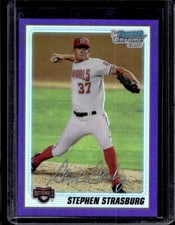 2010 Bowman Chrome Stephen Strasburg Purple Refractor Prospect #685/999