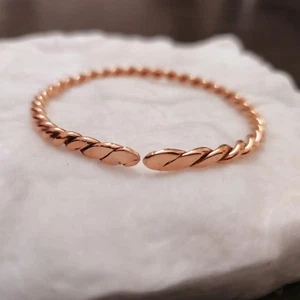 Pure Copper Tensor Ring Bangle Bracelet Copper round cuff adjustable bangle - Picture 1 of 6