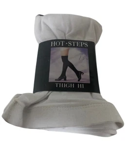 Hot Steps Overknee Baumwolle Poly Strümpfe weiß Einheitsgröße Stil 3088T neu in Verpackung - Bild 1 von 2
