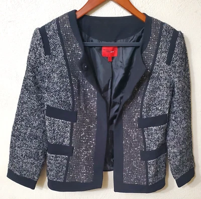 Chaqueta Blazer Narciso Rodriguez Mujer Gris Negro Tweed Talla XS Foto 1 de 3
