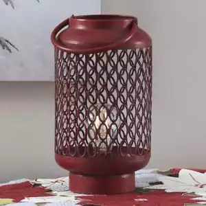 Antique Red Screen LED Lantern - Picture 1 of 2