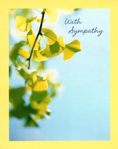 With Deepest Sympathy Leaf Leaves Nature Theme Hallmark Greeting Card  - Picture 1 of 3