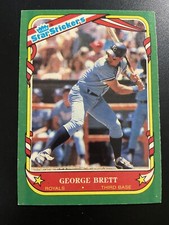 1987 Fleer Star Stickers George Brett #15 HOF Royals Baseball