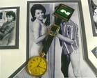 BURLINGTON ILLINOIS 21J/ POCKET WATCH AND BURLINGTON NORTHERN WATCH BOB FOB 