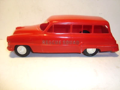 PMC 1954 Plymouth Rescue Squad Station Wagon Dealer Promo Model Car - Image 1 of 4