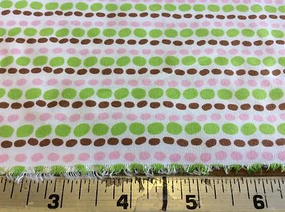FABRIC FINDERS #1449-CHOCOLATE,PINK & LIME GREEN COTTON-60 INCH WIDE-BY THE YARD - Image 1 of 2