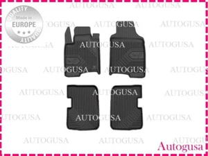 NUOVO SET TAPPETINI IN GOMMA SU MISURA LHD NERI FODERE AUTO PER FIAT PANDA 2012- - Foto 1 di 5