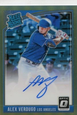 Alex Verdugo 2018 Panini Donruss Optic Black Prizm Rookie Refractor Auto #d /25 - Image 1 of 2