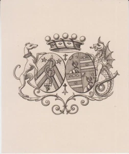 Ex-libris Baron MICHEL de TRÉTAIGNE - 20e siècle. - Picture 1 of 1