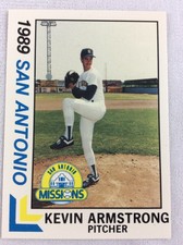 1989 San Antonio Missions-Texas League-BEST Baseball Card-Kevin Armstrong
