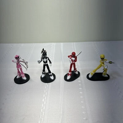 Lote de 4 Funko 2017 Power Rangers Hero Serie Mundial - Negro/Rojo/Amarillo/Rosa Foto 1 de 4