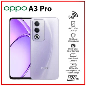 OPPO A3 Pro 5G 8GB+256GB PURPLE Unlocked Dual SIM Global Android Cell Phone - Picture 1 of 6