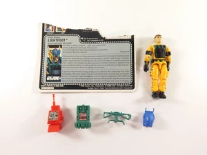 Vintage 1988 GI Joe Lightfoot Figur fehlender Schlauch mit Karteikarte ARAH - Bild 1 von 7