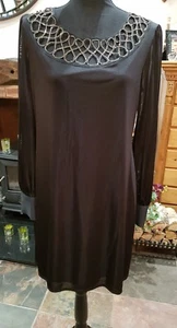 ladies black tunic dress size 14 new - Bild 1 von 7