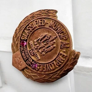 Baltimore Maryland Vintage Municipal Government Employee 25 Year PIN Broken Back - Picture 1 of 9