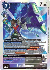 Satellamon BT21-074 Rare NM World Convergence Digimon TCG - Picture 1 of 1