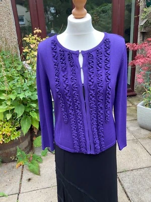 Country Casuals Vintage Purple Cardigan Medium - Image 1 of 4
