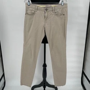 Stefanel Tan Straight Leg Zipper Accents Pants size 8 - Picture 1 of 9