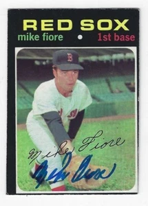 Autographed 1971 TOPPS #287 MIKE FIORE Boston Red Sox card w/ COA - Picture 1 of 1