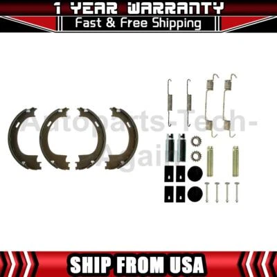 Kit de herrajes de zapata de freno de estacionamiento trasero de 2 piezas centradas para Ford F-150 1999-2008 Foto 1 de 4