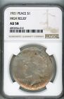 New Listing1921 Peace $1 Silver Dollar Ngc Au 58 High Relief