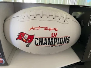 ANTONIO BROWN SIGNED BUCCANEERS SB LV CHAMPS FOOTBALL w JSA WITNESSED COA - Picture 1 of 2