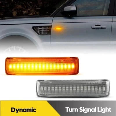 For 05-09 Land Rover L320 LR2 LR3 LR4 Dynamic LED Side Door Marker Signal Lights - Image 1 of 4