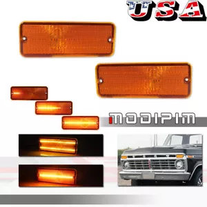 Luces de señal de giro LED DRL de estacionamiento para Ford F-100 F100 1974-77 ámbar Switchback - Imagen 1 de 11