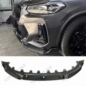 For BMW X3/iX3/X4 2022-2024 Car Front Lower Bumper Spoiler Splitter ABS Carbon - Picture 1 of 9