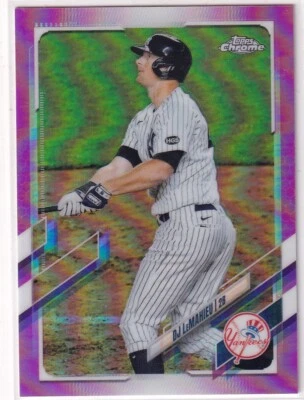 2021 Topps Chrome #105 DJ LeMahieu Pink Refractor - Image 1 of 2