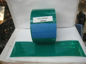  3" x 50 FEET HUNTER MEAN GREEN  REFLECTIVE CONSPICUITY TAPE St. Patrick's Day - Picture 1 of 4
