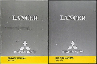 2005 Mitsubishi Lancer Tienda Manual 2 Volumen Juego Reparar Servicio Libros OEM - Imagen 1 de 3