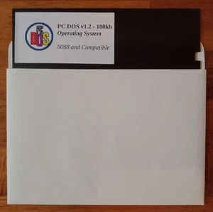 New PC DOS 1.2 Boot Floppy Disk for IBM 5150 and Compatible (8088) (MS-DOS like) - Photo 1/4