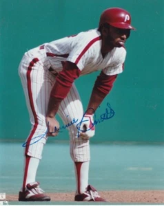 Baseball 8x10 Photo Signed Autographed Lonnie Smith Philadelphia Phillies 1990 - Picture 1 of 1