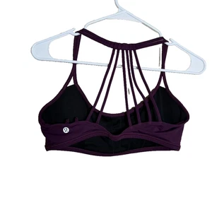Lululemon Sports Bra Women's 10 Purple Lighten Up Strappy Scoop Neck Athletic - Picture 1 of 8