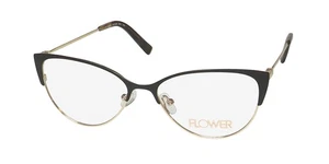 NUEVO MARCO DE GAFAS FLOR 6041 PETUNIA METAL Y PLÁSTICO OJO DE GATO NEGRO 770 MUJER - Imagen 1 de 8