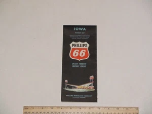 1963 Phillips 66 Iowa State Road Map w/ Points of Interest & more - Picture 1 of 9
