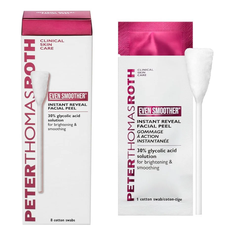 Peter Thomas Roth Even Smoother Instant Reveal Facial Peel 8 Cotton Swabs a - Image 1 of 1
