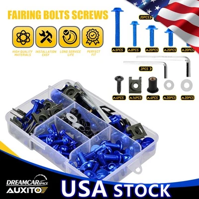 Universal For Yamaha Motorcycle Bolts Kits Screws Nut M6 M5 Complete Fairing Set - Image 1 of 4