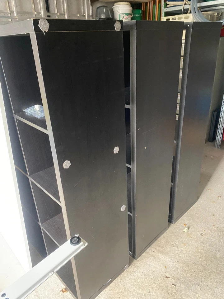 Kallax Regal 12 Fächer schwarz aus Büroauflösung 3 Stück  je 112 x 147 x 39 cm - Bild 1 von 1