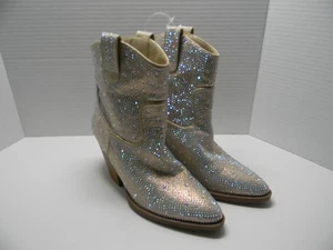 Bota de Vaquero Forever Diamantes de Imitación Altura al Tobillo Talla 6 Nueva Sin Etiquetas - Imagen 1 de 5