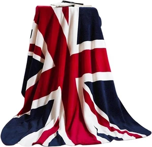 USA/Union Jack Flag Luxury Fleece Blanket - Great Large, Uk - Picture 1 of 8