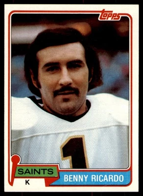1981 Topps #306 Benny Ricardo New Orleans Saints Card - Image 1 of 2