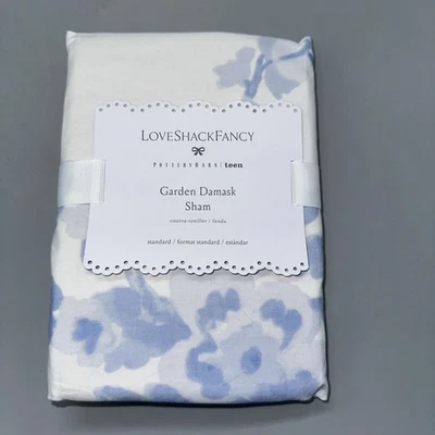 Pottery Barn Teen Standard LoveShackFancy Double Ruffle Edge Pillow Sham blue  - Image 1 of 4