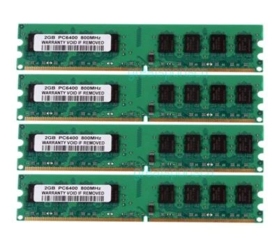 4X 2GB 8GB PC2-6400 DDR2-800MHz 240pin DIMM Desktop Low Density intel Memory RAM - Image 1 of 4