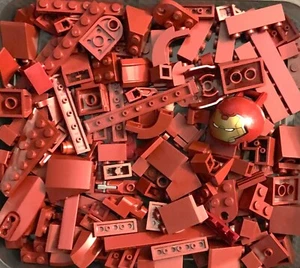 Lego 150 piece Burgundy Lego lot full of bricks, blocks Variety of Sizes Legos - Picture 1 of 5