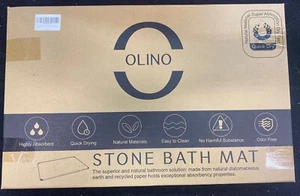 Stone Bath Mat, All Natural Diatomaceous Bathroom Floor mat - Picture 1 of 7